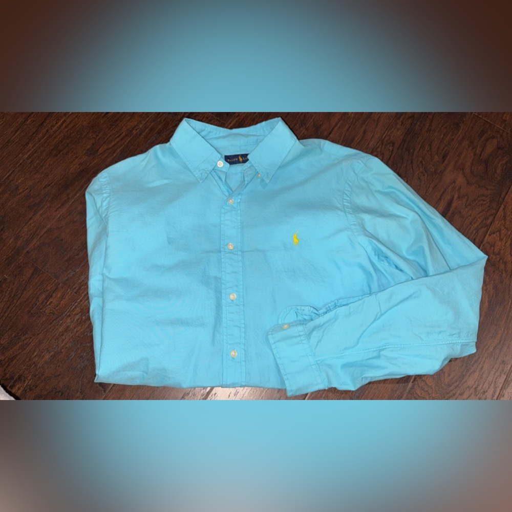 Polo by Ralph Lauren Men's Light Blue Shirt